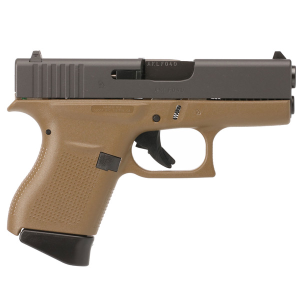 GLOCK 43 Gen3 9mm Luger 3.39in 2x 6rd Mags FDE/Black Pistol (UI4350201DE)