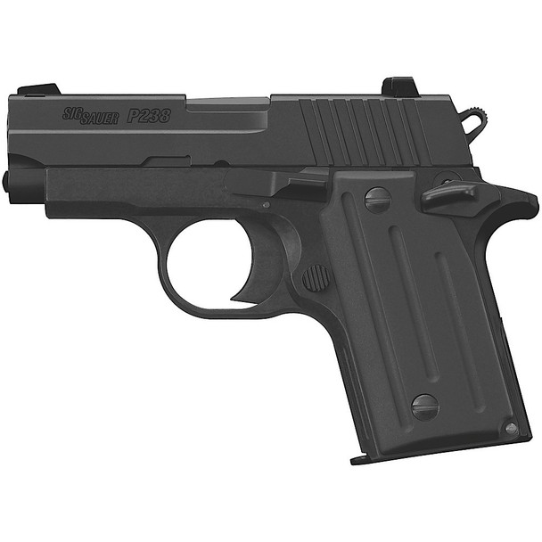 SIG SAUER P238 Black Nitron 2.7in 380 ACP 6rd Pistol, MASS Compliant (238M-380-BSS)