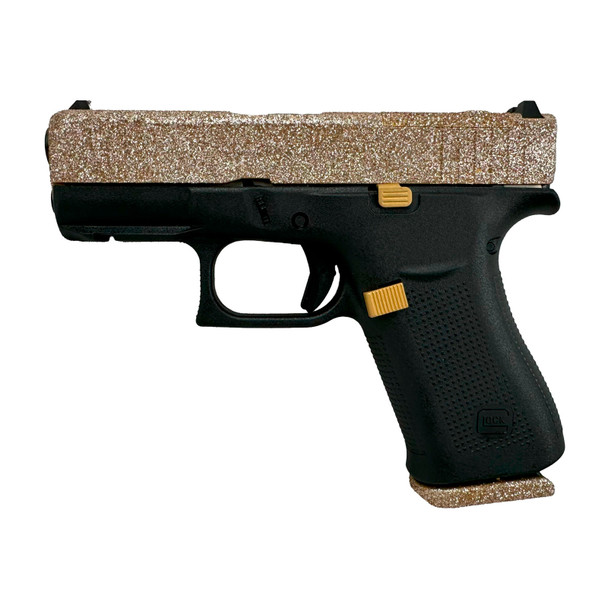 GLOCK 43X Glitter Gunz 9mm 3.41in 10rd MOS Midas Striker-Fired Pistol (PX4350201FRMOSMID)