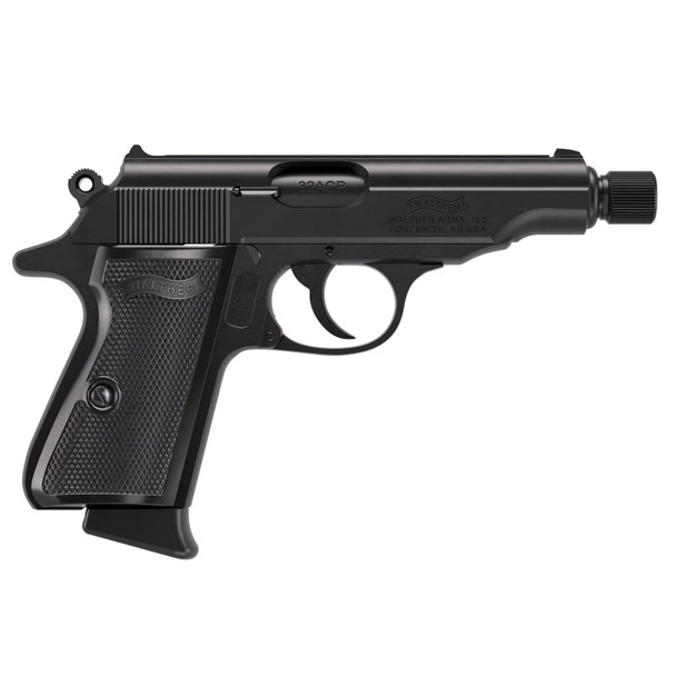 WALTHER PP SD Black .32 ACP 3.9in Threaded 2x8rd Semi-Auto Pistol (4796063)