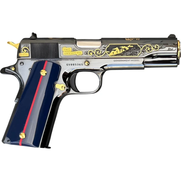 COLT'S MANUFACTURING 1911 Classic Government The Few The Proud .45 ACP 5in 7rd Blue/Red Grips Single-Action Pistol (01911CZ-TFTP)