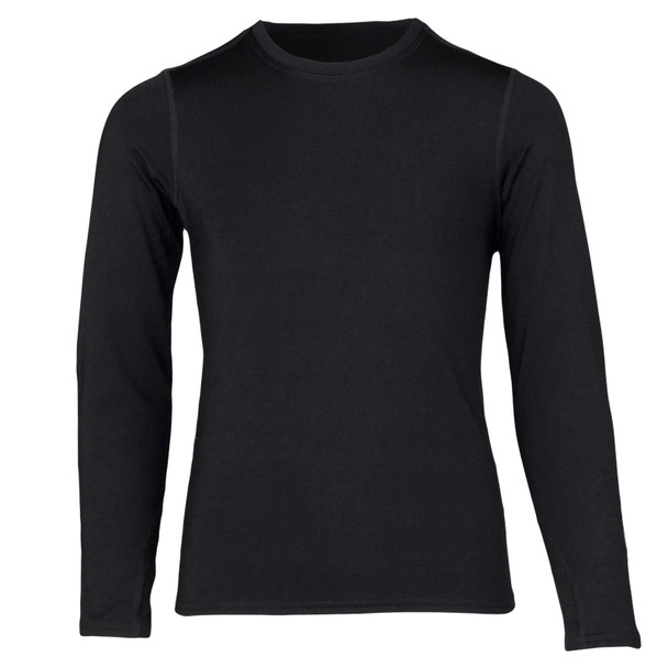 HOT CHILLYS Youth Micro-Elite Chamois Black Crewneck (HC9551-101)