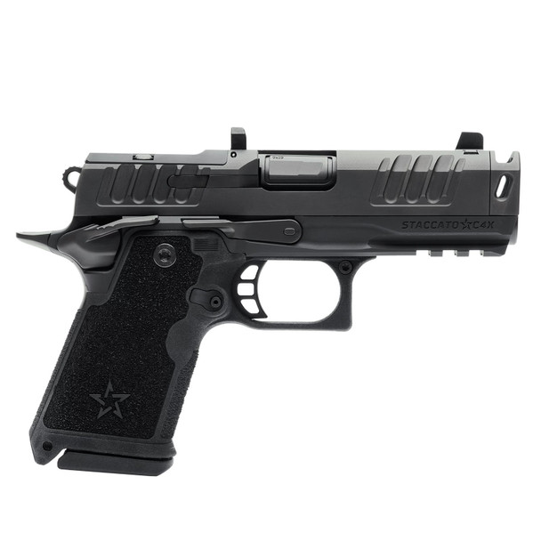 STACCATO 2011 HD C4X Preferred 9mm 4in Comp Barrel 3x15rd Black Semi-Auto Pistol with Trijicon Tritium Front Night Sight (20-2701-000107)