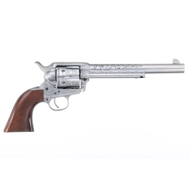 TAYLORS & COMPANY 1873 Cattleman .45LC 7.5in 6rd Photo Engraved Walnut Single-Action Revolver (550921)