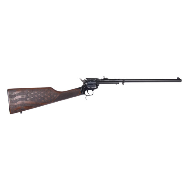 HERITAGE MANUFACTURING Rough Rider Rancher Carbine .22LR 16.125in 6rd Black Walnut/US Flag Single-Action Revolver (BR226B16HSWB06)