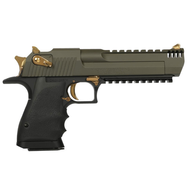 MAGNUM RESEARCH Desert Eagle L6 .50AE 6in 7rd Mil-Spec Green Cerakote/Black Pistol w/ Picatinny Bottom Rail (DE50L6MSG)