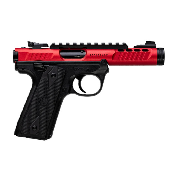 RUGER Mark IV 22/45 22LR 4.4in 10rd Red/Black Semi-Auto Pistol (43962)