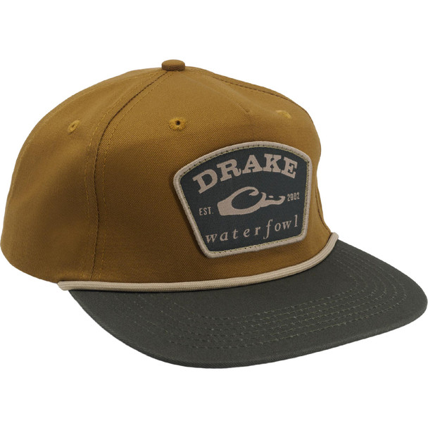 DRAKE X Lost Drake Patch Stuttgart Brown Goat Rope Cap (DH4202-SBN)