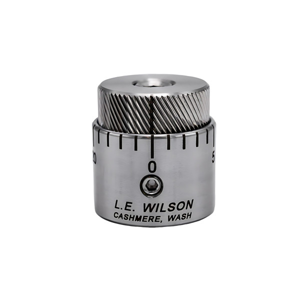L.E. WILSON Stainless Steel Micro-Adjustable Bullet Seater Cap (SBSC-MIC)