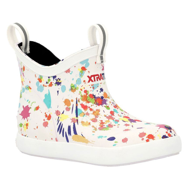 XTRATUF Big Kids 4in ADB Paint Splatter Ankle Deck Boots (XKAB1PSY)