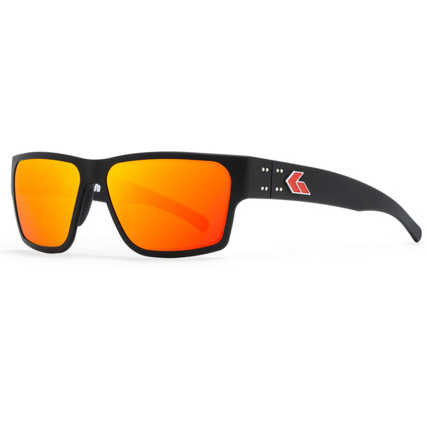 GATORZ EYEWEAR Delta Kershaw Black with Red Logo/Rose with Sunburst Mirror Sunglasses (GZ-50-094)