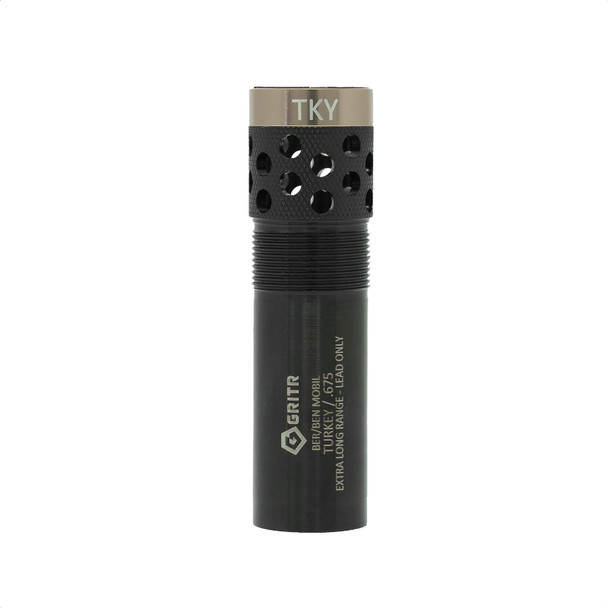 GRITR 12GA Steel Choke Tube - .675 Turkey, Ported, Fits Ber/Ben Mobil