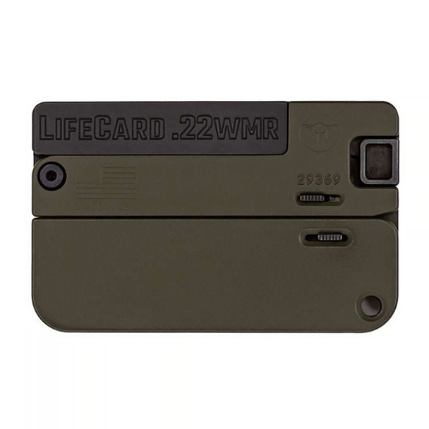TRAILBLAZER FIREARMS LifeCard .22WMR Single-Shot OD Green All Aluminum Handle Folding Pistol (LC2-ODG)
