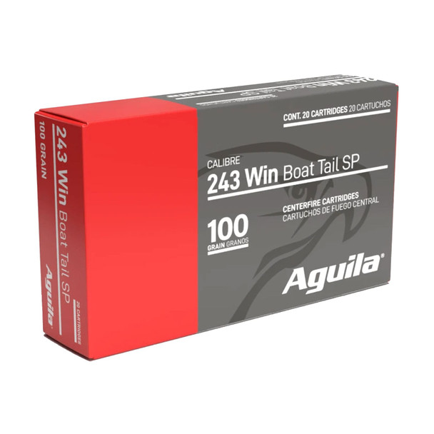 AGUILA .243 Win 100Gr BTSP 20rd Box Rifle Ammo (8047AG)