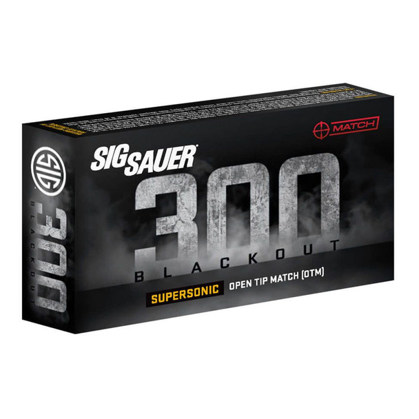 SIG SAUER .300 Blackout 125Gr Supersonic Open Tip Match 20rd Box Ammo (C300A1-20)