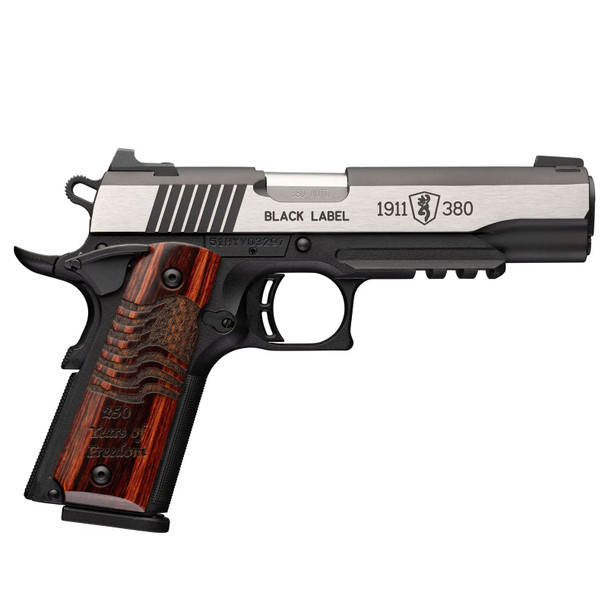 BROWNING 1911-380 Black Label Medallion 250 .380 Auto 4.25in 8rd Semi-Auto Pistol (051124492)