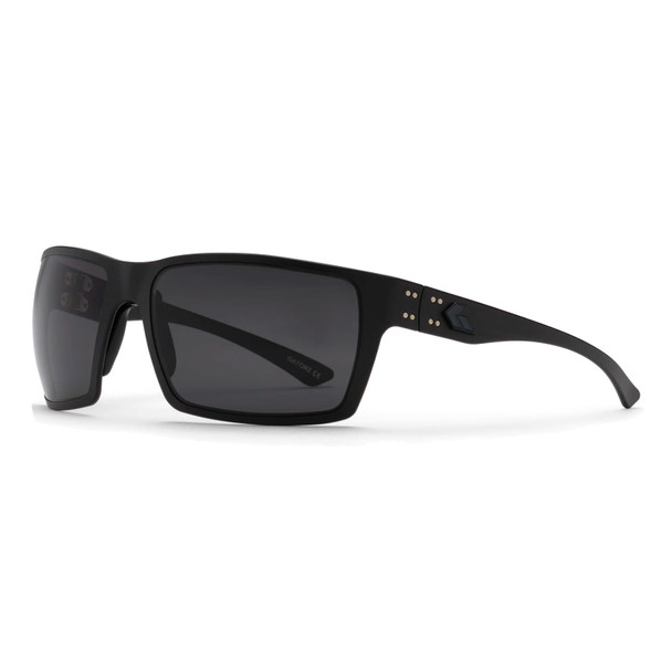 GATORZ EYEWEAR Marauder Black/Black Logo /Digitally Smoke Optimized Polarized Sunglasses (GZ-12-409)