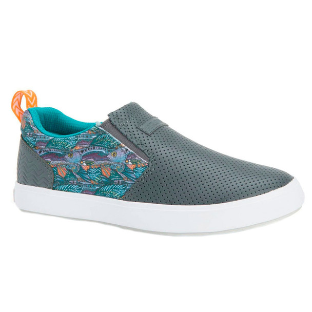 Open-box: XTRATUF W's Fishewear Groovy Grayling Sharkbyte, Color: Gray, Size: 8 (XSW-7GG-GRY-080) - Damaged package