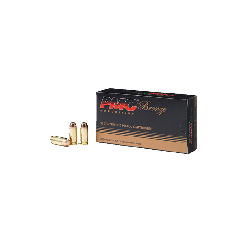 Pmc PMC Bronze 40 S&W 180 Grain FMJ Ammo, 50 Round Box (40E)