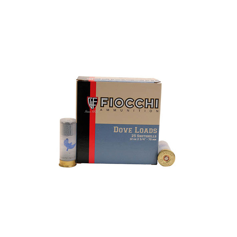 Fiocchi FIOCCHI Dove & Quail 12 Gauge 2.75in #7.5 Ammo, 25 Round Box (12GTX187)