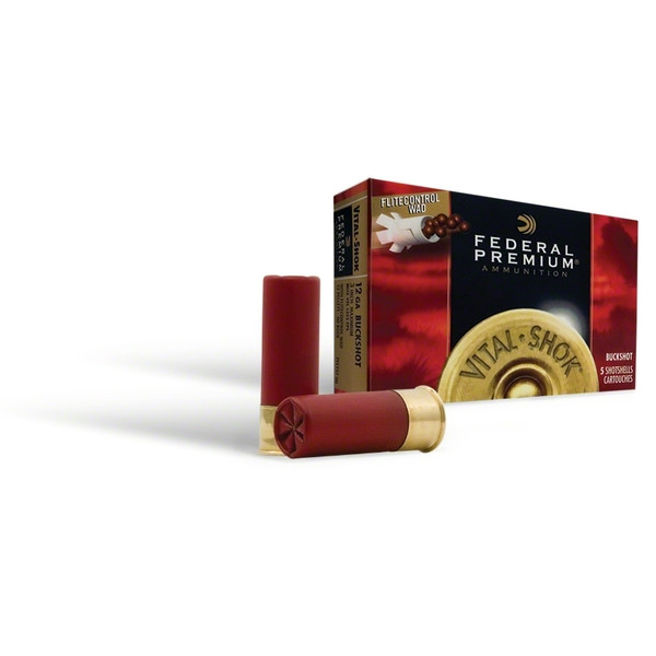 Federal FEDERAL Vital-Shok 20 Gauge 2.75in #3 Buckshot Ammo, 5 Round Box (P2563B)