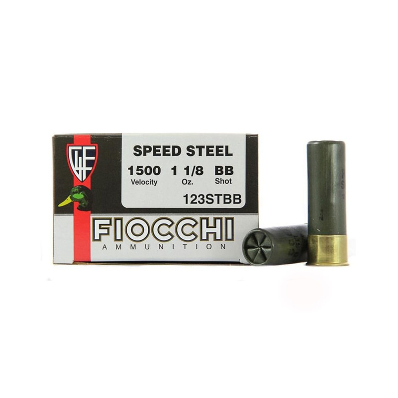 Fiocchi FIOCCHI Speed Steel 12Ga 3in 1-1/8 oz BB 25rd Box Ammo (123STBB)