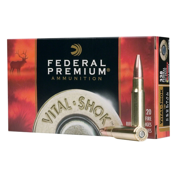 Federal FEDERAL Vital-Shok 308 Win. 180 Grain Trophy Bonded Tip Ammo, 20 Round Box (P308TT1)