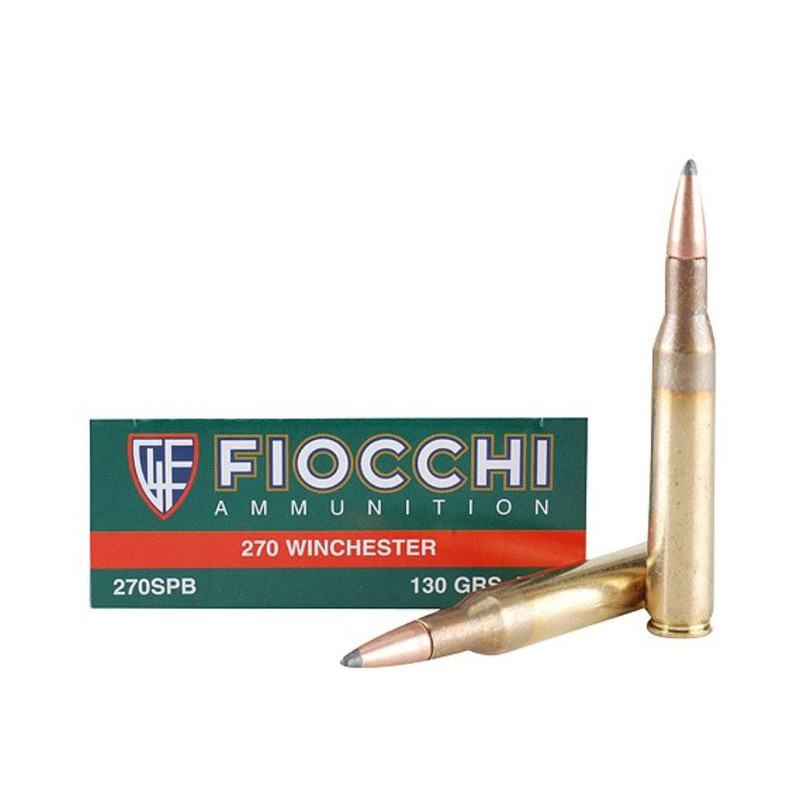 Fiocchi FIOCCHI 270 Win. 130 Grain PSP Ammo, 20 Round Box (270SPB)