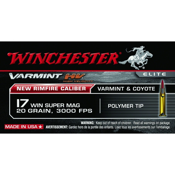 Winchester Ammo WINCHESTER Varmint HV 17 WSM 20gr V-Max Ammo 50 Round Box (S17W20)