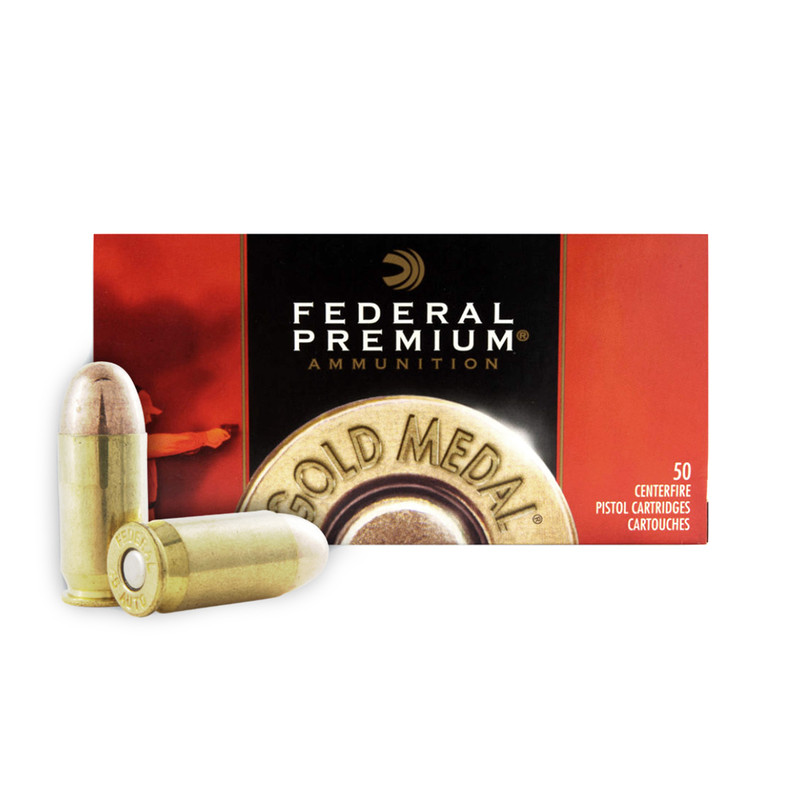 Federal FEDERAL Gold Medal 45 ACP 230 Grain FMJ Ammo, 50 Round Box (GM45A)