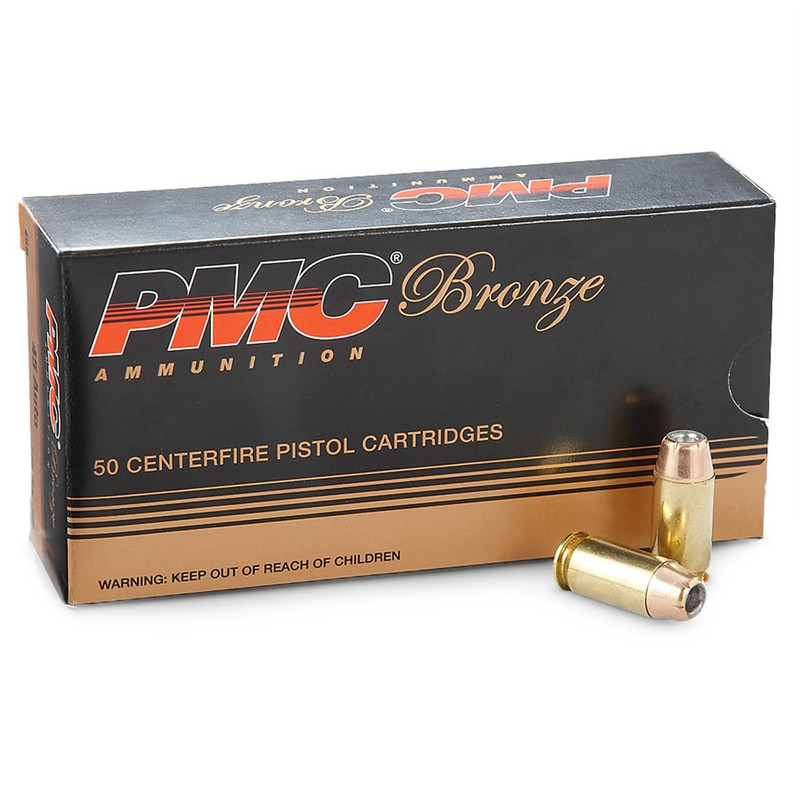 Pmc PMC Bronze 45 Auto 185gr Jacketed Hollow Point 50rd/Box Handgun Ammo (45B)