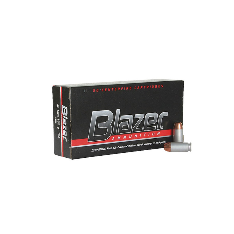 CCI CCI Speer Blazer 40 S&W 165 Grain Total Metal Jacket Ammo, 50 Round Box (3589)