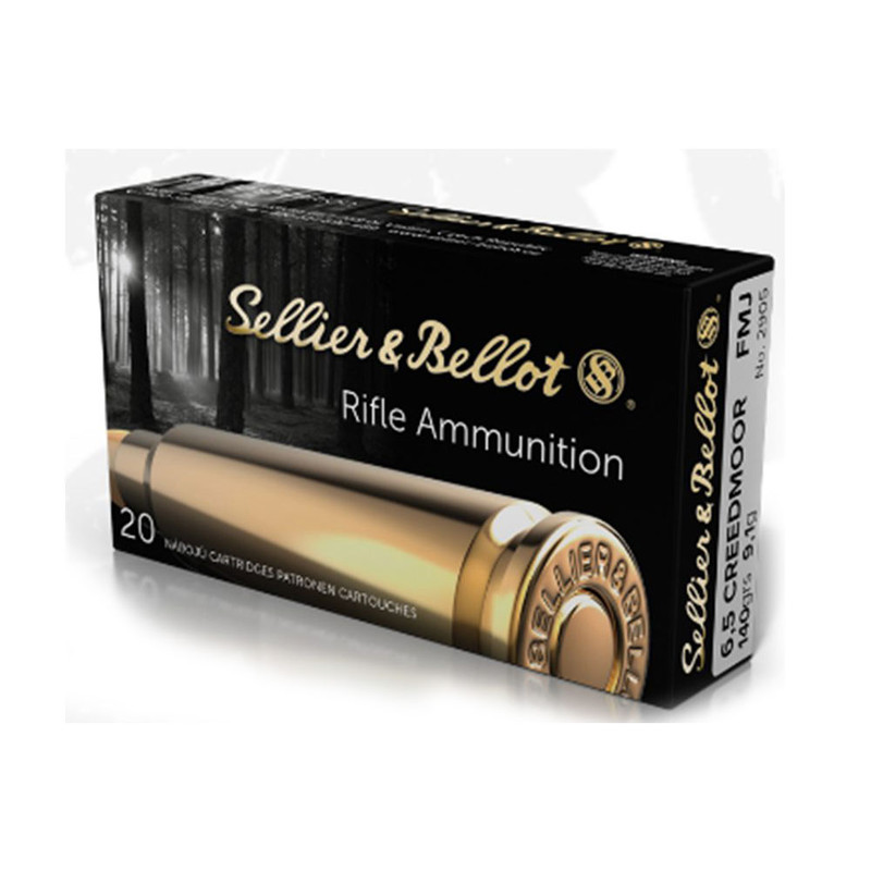 Sellier & Bellot SELLIER & BELLOT 6.5 Creedmoor 140Gr FMJ 20rd Box Ammo (SB65A)