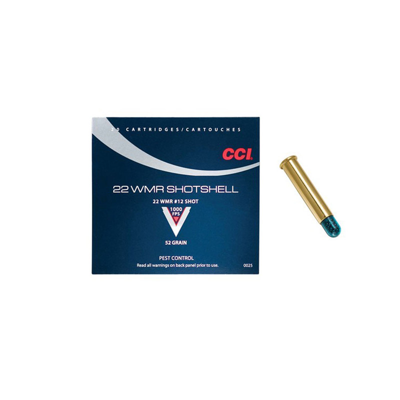 CCI 0025 Pest Control Maxi Mag 22 Mag 52 GR 12 Shot 20 Bx 100 Cs