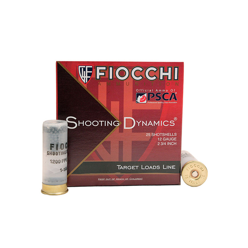 Fiocchi FIOCCHI Shooting Dynamics 12 Gauge 2.75in #8 Ammo, 25 Round Box (12SD18H8)