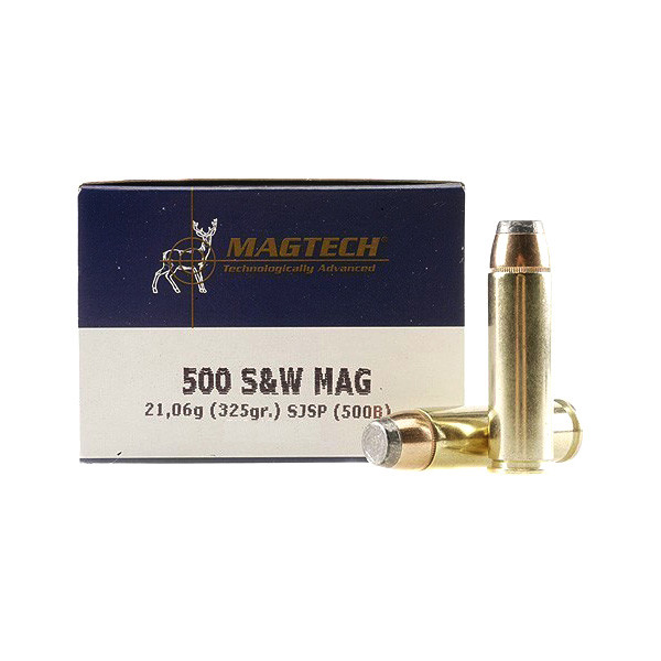 Magtech MAGTECH 500 S&W 325 Grain SJSP Flat Ammo, 20 Round Box (500B)