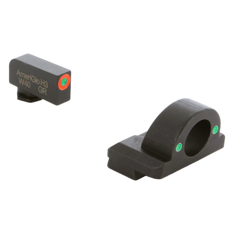 AmeriGlo AMERIGLO Ghost Ring Green Tritium Night Sight Set For Glock GEN5 17,19,19X,26,45 (GL-5225)