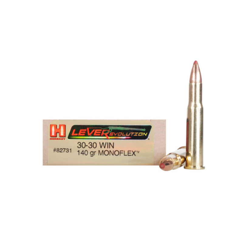 Hornady HORNADY LEVERevolution 30-30 Win. 140 Grain Monoflex Ammo, 20 Round Box (82731)
