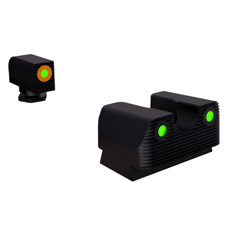 Rival Arms RIVAL ARMS Tritium Green Rear/Green with Orange Outline Front Night Sights for Glock 42/43 (RA2A231G)