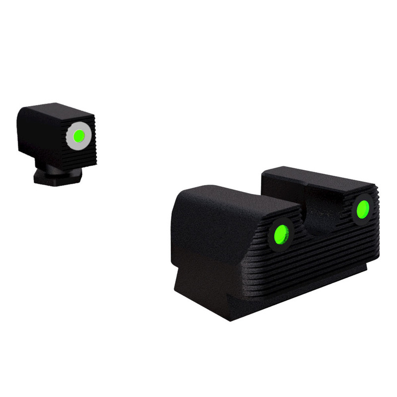 Rival Arms RIVAL ARMS Tritium Green Rear/Green with White Outline Front Night Sights for Glock 42/43 (RA2B231G)