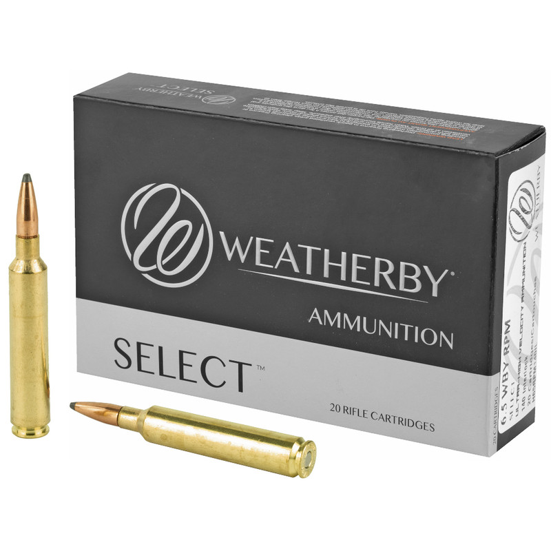 Weatherby Weatherby Select, 6.5 Weatherby RPM, 140 Grain, Hornady InterLock, 20 Round Box H65RPM140IL