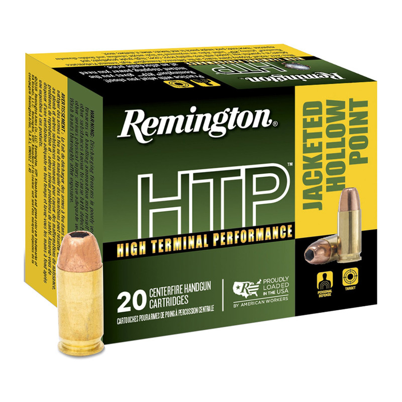 Remington REMINGTON High Terminal Performance 45 Auto 185Gr Jacketed Hollow Point 20rd 20 Ct Box Handgun Ammo (21453)