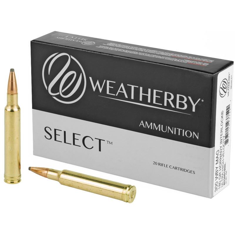 Weatherby Weatherby Select Ammunition, 300 Weatherby, 180 Grain, Interlock, 20 Round Box H300180IL
