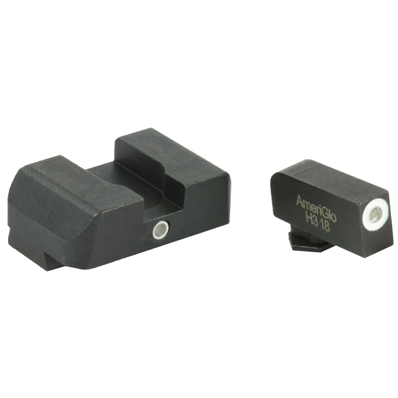 AmeriGlo AmeriGlo I-Dot 2 Dot Sights for Glock 20,21,29,30,31,32,36, Green with White Outline, Front and Rear Sights GL-102