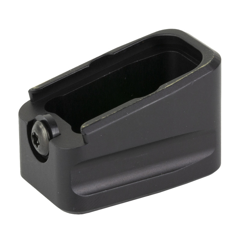 Warne Warne Scope Mounts Magazine Extension, Fits Glock 43, 9MM, +2, Black MEG43-2BLK