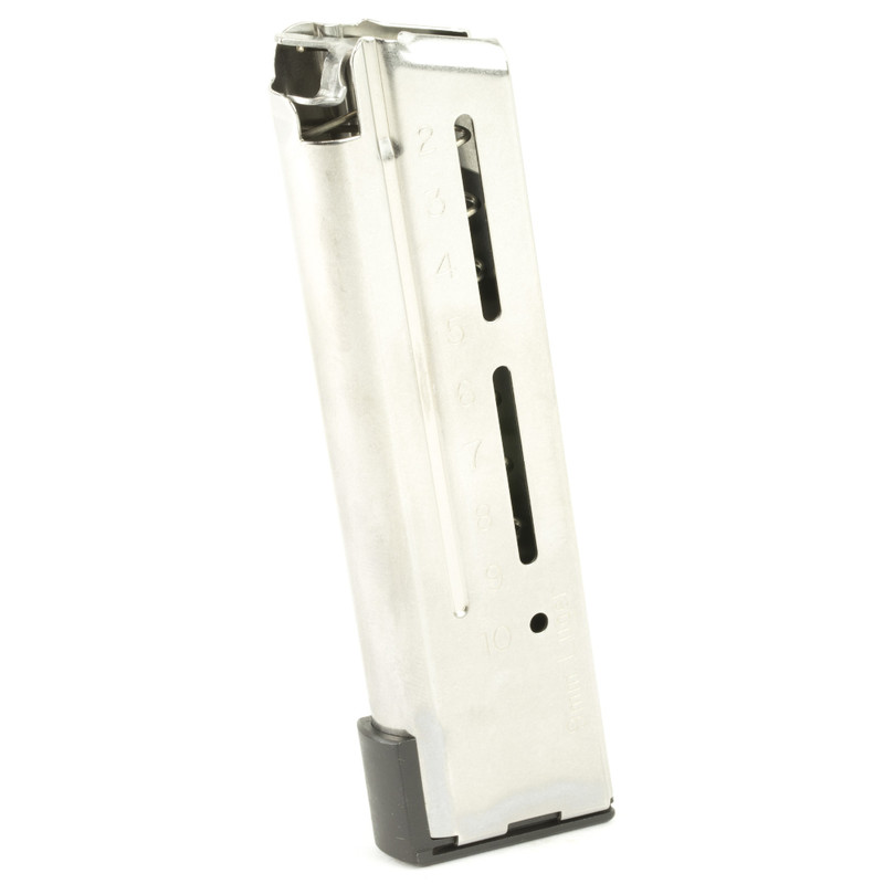 Wilson Combat Wilson Combat Magazine, Elite Tactical Magazine, 9MM, 10 Rounds, Fits 1911 Compact, Stainless 500.9CD