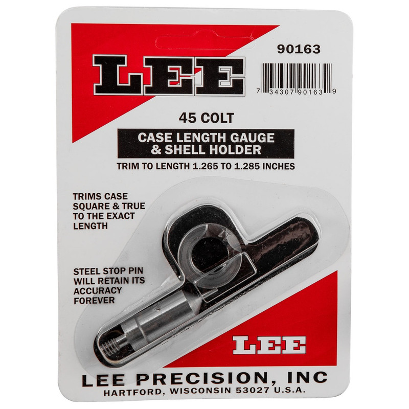 Lee Lee 90163 Case Length Gauge w/ Shell Holder 2 Piece 45 ACP