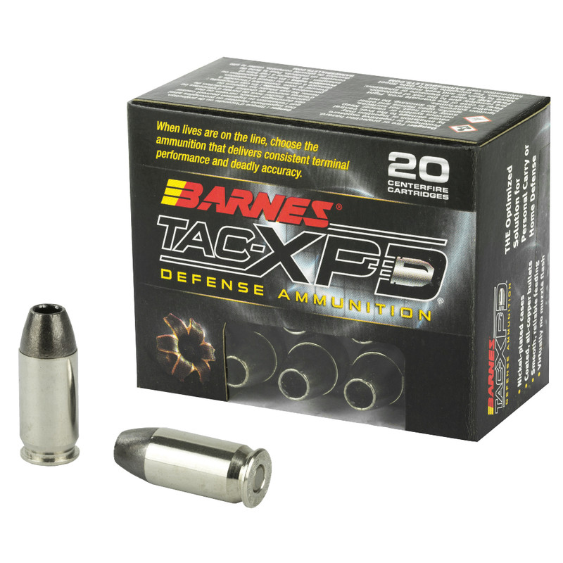 Barnes Barnes TAC-XPD, 45ACP+P, 185 Grain, TAC-XP, Hollow Point, Lead Free, 20 Round Box, California Certified Nonlead Ammunition 21555