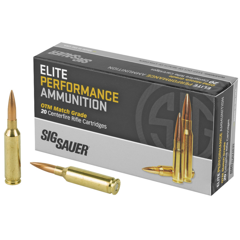 Sig Sauer Sig Sauer Elite Match Grade, 6MM Creedmoor, 107 Grain, Open Tip Match, 20 Round Box E6MMCM2-20