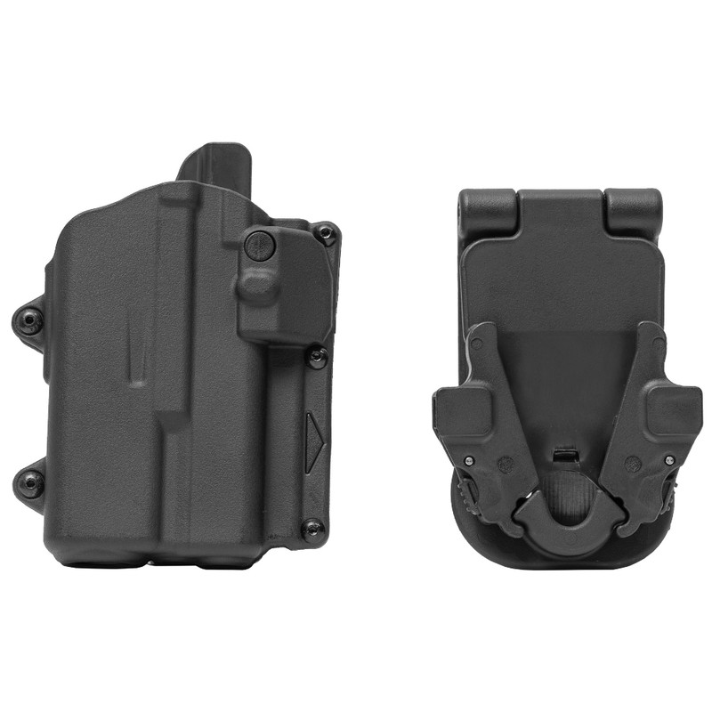 Alien Gear Holsters Alien Gear Holsters Rapid Force Level II Slim, Outside the Waistband Holster, Fits Glock 19/23/32/45 with Light, Quick Detach System, Polymer, Black R2-LB-0057-R-B-L1-D